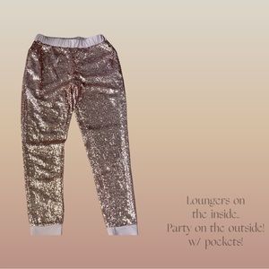 Rose Gold Sequined Joggers!